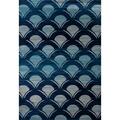 Art Carpet 3 X 4 Ft. Seaport Collection Waves Woven Area Rug, Navy 841864117480